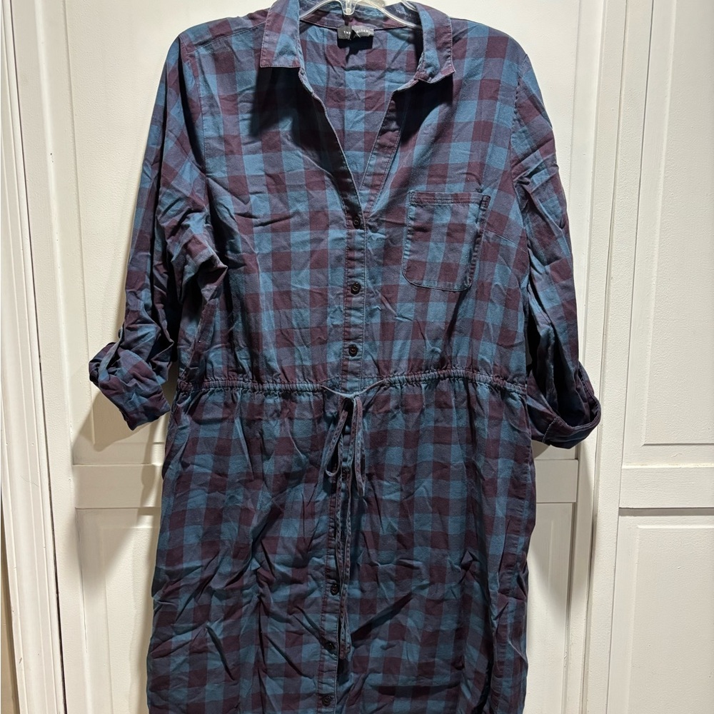 The Limited Plaid Button-Up‎ Dress